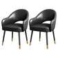 European Glam Style Metal Chairs Set Open Back Arm Dining Room Kitchen Chair Black 2 Piece Set Clearhalo ' kitchen&dining_furn' 'Dining Chairs' 'Dining Tables & Seating' 'dining_chair' 'furn' 'furn_dining_chair' 'Furniture' 'furniture_dining_chair' 'Kitchen & Dining Furniture' 'kitchen' 3852354
