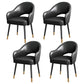 European Glam Style Metal Chairs Set Open Back Arm Dining Room Kitchen Chair Black 4 Piece Set Clearhalo ' kitchen&dining_furn' 'Dining Chairs' 'Dining Tables & Seating' 'dining_chair' 'furn' 'furn_dining_chair' 'Furniture' 'furniture_dining_chair' 'Kitchen & Dining Furniture' 'kitchen' 3852356