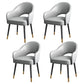 European Glam Style Metal Chairs Set Open Back Arm Dining Room Kitchen Chair Light Gray 4 Piece Set Clearhalo ' kitchen&dining_furn' 'Dining Chairs' 'Dining Tables & Seating' 'dining_chair' 'furn' 'furn_dining_chair' 'Furniture' 'furniture_dining_chair' 'Kitchen & Dining Furniture' 'kitchen' 3852367
