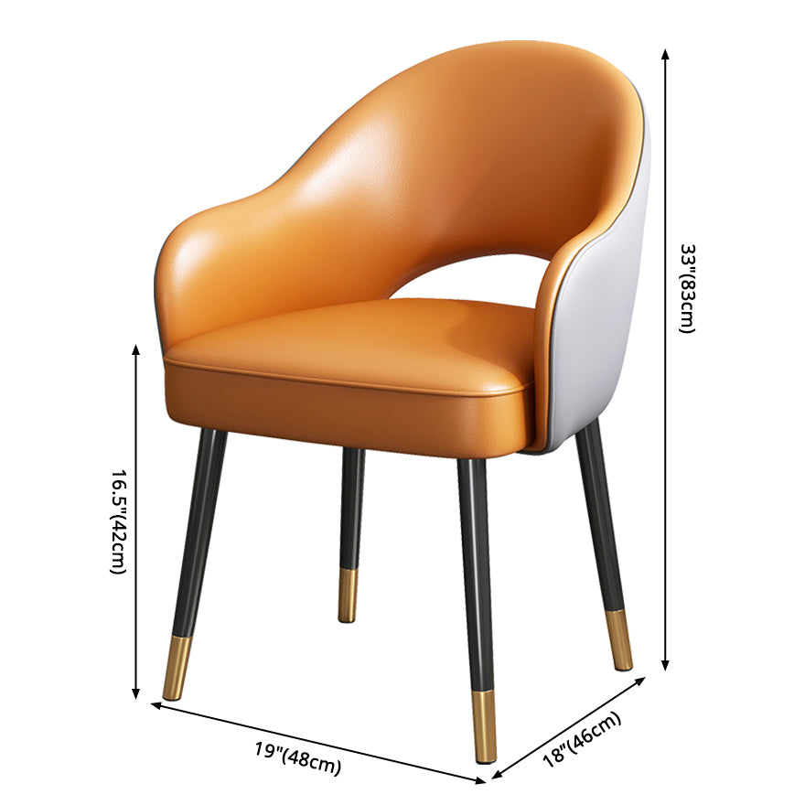 European Glam Style Metal Chairs Set Open Back Arm Dining Room Kitchen Chair Clearhalo ' kitchen&dining_furn' 'Dining Chairs' 'Dining Tables & Seating' 'dining_chair' 'furn' 'furn_dining_chair' 'Furniture' 'furniture_dining_chair' 'Kitchen & Dining Furniture' 'kitchen' 3852370