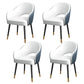 European Glam Style Metal Chairs Set Open Back Arm Dining Room Kitchen Chair Blue-White 4 Piece Set Clearhalo ' kitchen&dining_furn' 'Dining Chairs' 'Dining Tables & Seating' 'dining_chair' 'furn' 'furn_dining_chair' 'Furniture' 'furniture_dining_chair' 'Kitchen & Dining Furniture' 'kitchen' 3852377