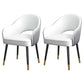 European Glam Style Metal Chairs Set Open Back Arm Dining Room Kitchen Chair Dark Gray-White 2 Piece Set Clearhalo ' kitchen&dining_furn' 'Dining Chairs' 'Dining Tables & Seating' 'dining_chair' 'furn' 'furn_dining_chair' 'Furniture' 'furniture_dining_chair' 'Kitchen & Dining Furniture' 'kitchen' 3852391