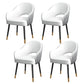 European Glam Style Metal Chairs Set Open Back Arm Dining Room Kitchen Chair Dark Gray-White 4 Piece Set Clearhalo ' kitchen&dining_furn' 'Dining Chairs' 'Dining Tables & Seating' 'dining_chair' 'furn' 'furn_dining_chair' 'Furniture' 'furniture_dining_chair' 'Kitchen & Dining Furniture' 'kitchen' 3852392