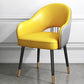 European Glam Style Metal Chairs Set Open Back Arm Dining Room Kitchen Chair Yellow-Gray 1 Piece Clearhalo ' kitchen&dining_furn' 'Dining Chairs' 'Dining Tables & Seating' 'dining_chair' 'furn' 'furn_dining_chair' 'Furniture' 'furniture_dining_chair' 'Kitchen & Dining Furniture' 'kitchen' 3852393