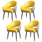 European Glam Style Metal Chairs Set Open Back Arm Dining Room Kitchen Chair Yellow-Gray 4 Piece Set Clearhalo ' kitchen&dining_furn' 'Dining Chairs' 'Dining Tables & Seating' 'dining_chair' 'furn' 'furn_dining_chair' 'Furniture' 'furniture_dining_chair' 'Kitchen & Dining Furniture' 'kitchen' 3852395