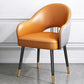 European Glam Style Metal Chairs Set Open Back Arm Dining Room Kitchen Chair Orange-Gray 1 Piece Clearhalo ' kitchen&dining_furn' 'Dining Chairs' 'Dining Tables & Seating' 'dining_chair' 'furn' 'furn_dining_chair' 'Furniture' 'furniture_dining_chair' 'Kitchen & Dining Furniture' 'kitchen' 3852396