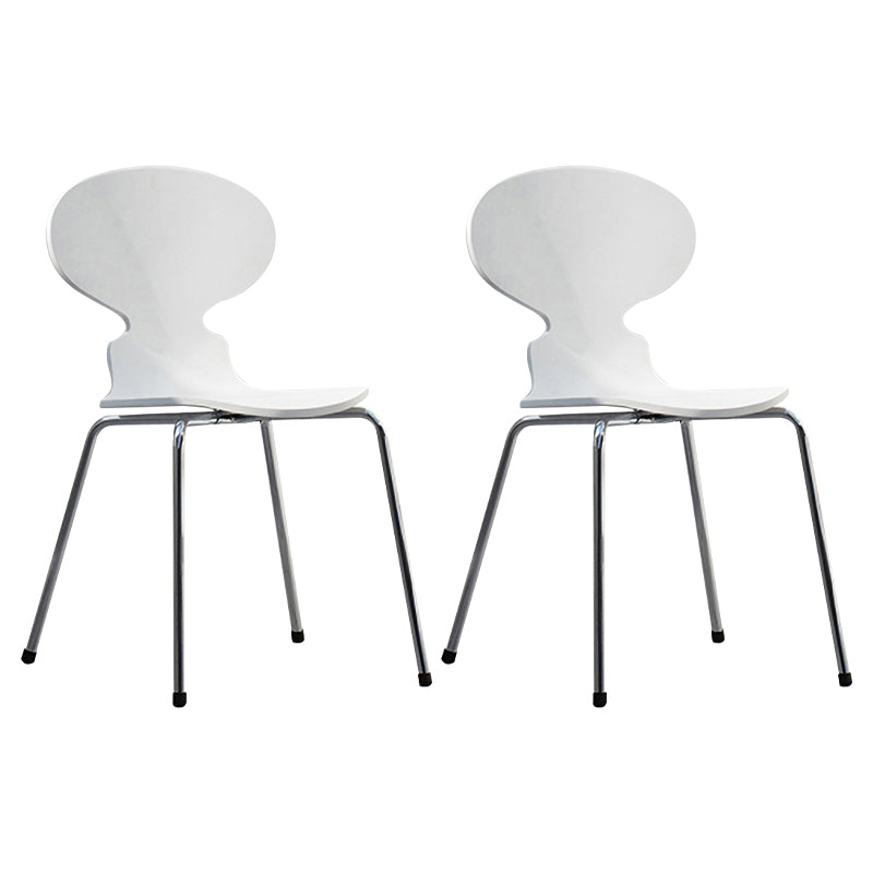 Modern Style Solid Wood Dining Side Chairs Solid Back Armless Chair for Home Use White 2 Piece Set Clearhalo ' kitchen&dining_furn' 'Dining Chairs' 'Dining Tables & Seating' 'dining_chair' 'furn' 'furn_dining_chair' 'Furniture' 'furniture_dining_chair' 'Kitchen & Dining Furniture' 'kitchen' 3852402