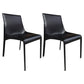 Designer Style Home Leather Chair Matte Finish Parsons Dining Side Chair Black 2 Piece Set Clearhalo ' kitchen&dining_furn' 'Dining Chairs' 'Dining Tables & Seating' 'dining_chair' 'furn' 'furn_dining_chair' 'Furniture' 'furniture_dining_chair' 'Kitchen & Dining Furniture' 'kitchen' 3852417