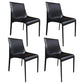 Designer Style Home Leather Chair Matte Finish Parsons Dining Side Chair Black 4 Piece Set Clearhalo ' kitchen&dining_furn' 'Dining Chairs' 'Dining Tables & Seating' 'dining_chair' 'furn' 'furn_dining_chair' 'Furniture' 'furniture_dining_chair' 'Kitchen & Dining Furniture' 'kitchen' 3852419