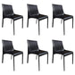 Designer Style Home Leather Chair Matte Finish Parsons Dining Side Chair Black 6 Piece Set Clearhalo ' kitchen&dining_furn' 'Dining Chairs' 'Dining Tables & Seating' 'dining_chair' 'furn' 'furn_dining_chair' 'Furniture' 'furniture_dining_chair' 'Kitchen & Dining Furniture' 'kitchen' 3852420