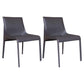 Designer Style Home Leather Chair Matte Finish Parsons Dining Side Chair Grey 2 Piece Set Clearhalo ' kitchen&dining_furn' 'Dining Chairs' 'Dining Tables & Seating' 'dining_chair' 'furn' 'furn_dining_chair' 'Furniture' 'furniture_dining_chair' 'Kitchen & Dining Furniture' 'kitchen' 3852422