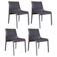 Designer Style Home Leather Chair Matte Finish Parsons Dining Side Chair Grey 4 Piece Set Clearhalo ' kitchen&dining_furn' 'Dining Chairs' 'Dining Tables & Seating' 'dining_chair' 'furn' 'furn_dining_chair' 'Furniture' 'furniture_dining_chair' 'Kitchen & Dining Furniture' 'kitchen' 3852425