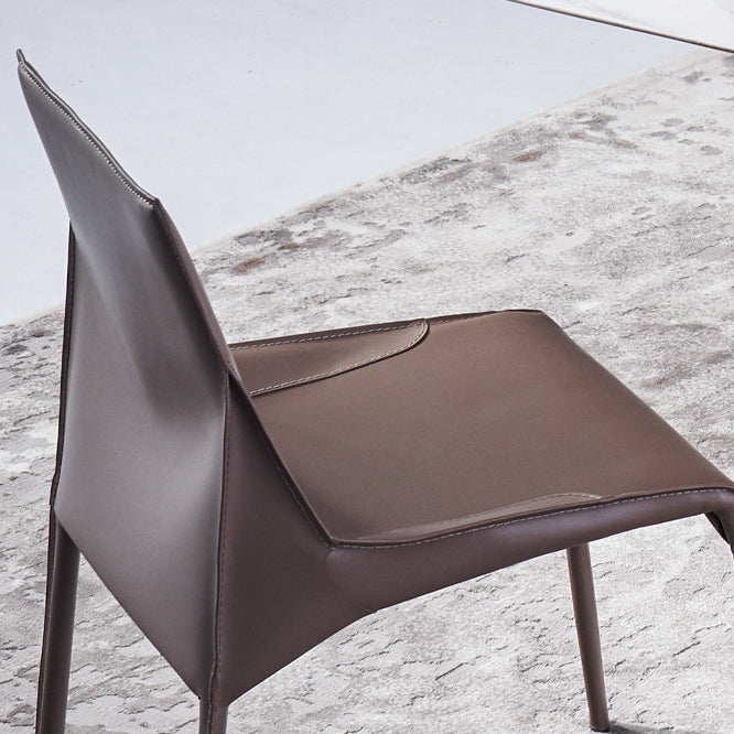 Designer Style Home Leather Chair Matte Finish Parsons Dining Side Chair Clearhalo ' kitchen&dining_furn' 'Dining Chairs' 'Dining Tables & Seating' 'dining_chair' 'furn' 'furn_dining_chair' 'Furniture' 'furniture_dining_chair' 'Kitchen & Dining Furniture' 'kitchen' 3852428