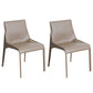 Designer Style Home Leather Chair Matte Finish Parsons Dining Side Chair Khaki 2 Piece Set Clearhalo ' kitchen&dining_furn' 'Dining Chairs' 'Dining Tables & Seating' 'dining_chair' 'furn' 'furn_dining_chair' 'Furniture' 'furniture_dining_chair' 'Kitchen & Dining Furniture' 'kitchen' 3852429
