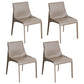 Designer Style Home Leather Chair Matte Finish Parsons Dining Side Chair Khaki 4 Piece Set Clearhalo ' kitchen&dining_furn' 'Dining Chairs' 'Dining Tables & Seating' 'dining_chair' 'furn' 'furn_dining_chair' 'Furniture' 'furniture_dining_chair' 'Kitchen & Dining Furniture' 'kitchen' 3852431