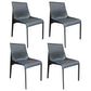 Designer Style Home Leather Chair Matte Finish Parsons Dining Side Chair Gray-Blue 4 Piece Set Clearhalo ' kitchen&dining_furn' 'Dining Chairs' 'Dining Tables & Seating' 'dining_chair' 'furn' 'furn_dining_chair' 'Furniture' 'furniture_dining_chair' 'Kitchen & Dining Furniture' 'kitchen' 3852436