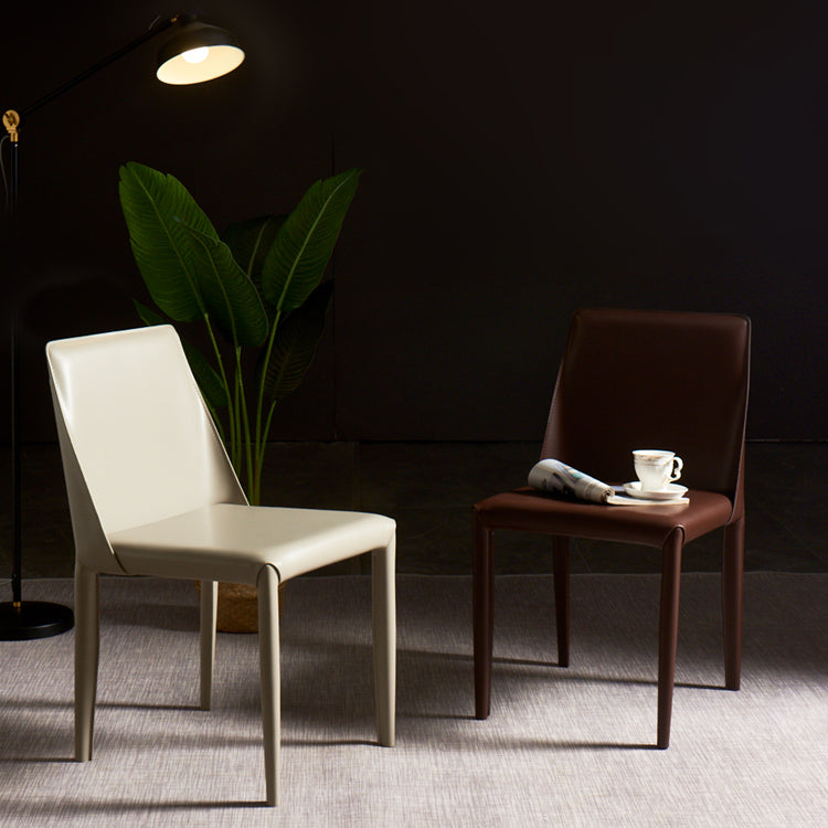 Leather Designer Style Home Chair Matte Finish Parsons Dining Side Chair Clearhalo ' kitchen&dining_furn' 'Dining Chairs' 'Dining Tables & Seating' 'dining_chair' 'furn' 'furn_dining_chair' 'Furniture' 'furniture_dining_chair' 'Kitchen & Dining Furniture' 'kitchen' 3852443