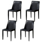 Leather Designer Style Home Chair Matte Finish Parsons Dining Side Chair Black 4 Piece Set Clearhalo ' kitchen&dining_furn' 'Dining Chairs' 'Dining Tables & Seating' 'dining_chair' 'furn' 'furn_dining_chair' 'Furniture' 'furniture_dining_chair' 'Kitchen & Dining Furniture' 'kitchen' 3852444