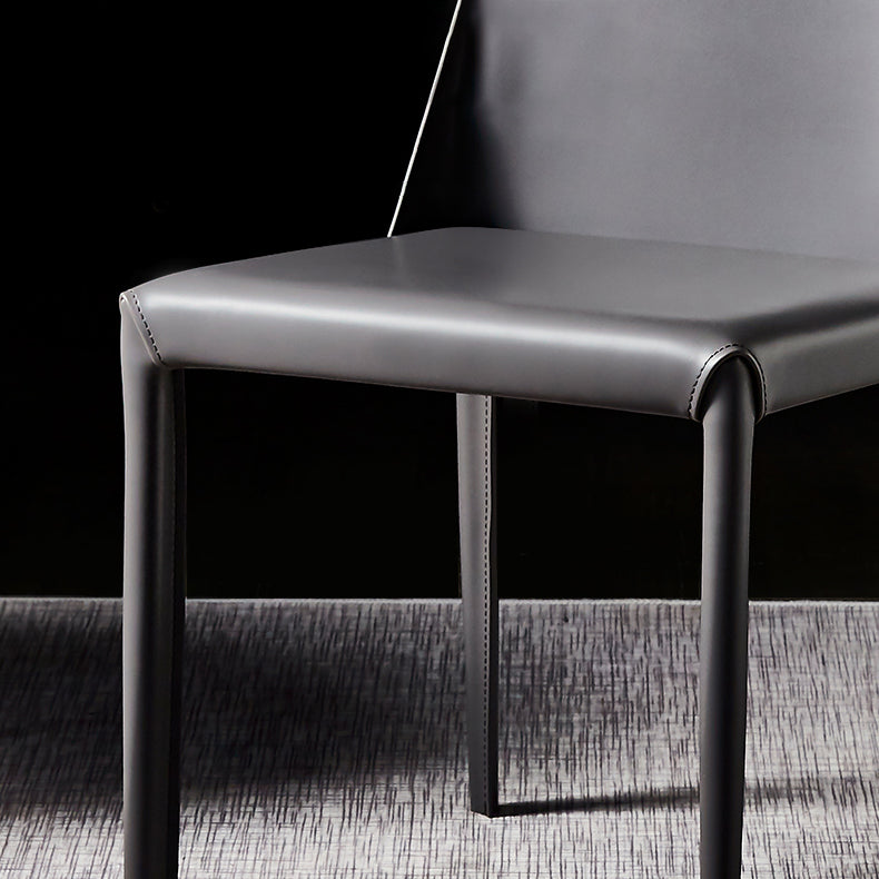 Leather Designer Style Home Chair Matte Finish Parsons Dining Side Chair Clearhalo ' kitchen&dining_furn' 'Dining Chairs' 'Dining Tables & Seating' 'dining_chair' 'furn' 'furn_dining_chair' 'Furniture' 'furniture_dining_chair' 'Kitchen & Dining Furniture' 'kitchen' 3852455