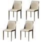 Leather Designer Style Home Chair Matte Finish Parsons Dining Side Chair Light Gray 4 Piece Set Clearhalo ' kitchen&dining_furn' 'Dining Chairs' 'Dining Tables & Seating' 'dining_chair' 'furn' 'furn_dining_chair' 'Furniture' 'furniture_dining_chair' 'Kitchen & Dining Furniture' 'kitchen' 3852456