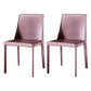 Leather Designer Style Home Chair Matte Finish Parsons Dining Side Chair Pink 2 Piece Set Clearhalo ' kitchen&dining_furn' 'Dining Chairs' 'Dining Tables & Seating' 'dining_chair' 'furn' 'furn_dining_chair' 'Furniture' 'furniture_dining_chair' 'Kitchen & Dining Furniture' 'kitchen' 3852460