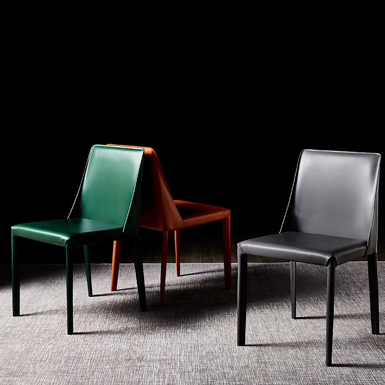 Leather Designer Style Home Chair Matte Finish Parsons Dining Side Chair Clearhalo ' kitchen&dining_furn' 'Dining Chairs' 'Dining Tables & Seating' 'dining_chair' 'furn' 'furn_dining_chair' 'Furniture' 'furniture_dining_chair' 'Kitchen & Dining Furniture' 'kitchen' 3852461