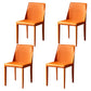 Leather Designer Style Home Chair Matte Finish Parsons Dining Side Chair Orange 4 Piece Set Clearhalo ' kitchen&dining_furn' 'Dining Chairs' 'Dining Tables & Seating' 'dining_chair' 'furn' 'furn_dining_chair' 'Furniture' 'furniture_dining_chair' 'Kitchen & Dining Furniture' 'kitchen' 3852467