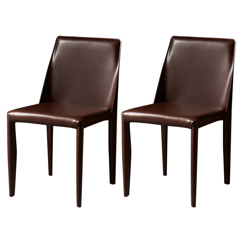 Leather Designer Style Home Chair Matte Finish Parsons Dining Side Chair Khaki 2 Piece Set Clearhalo ' kitchen&dining_furn' 'Dining Chairs' 'Dining Tables & Seating' 'dining_chair' 'furn' 'furn_dining_chair' 'Furniture' 'furniture_dining_chair' 'Kitchen & Dining Furniture' 'kitchen' 3852475