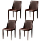 Leather Designer Style Home Chair Matte Finish Parsons Dining Side Chair Khaki 4 Piece Set Clearhalo ' kitchen&dining_furn' 'Dining Chairs' 'Dining Tables & Seating' 'dining_chair' 'furn' 'furn_dining_chair' 'Furniture' 'furniture_dining_chair' 'Kitchen & Dining Furniture' 'kitchen' 3852476