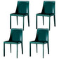 Leather Designer Style Home Chair Matte Finish Parsons Dining Side Chair Dark Green 4 Piece Set Clearhalo ' kitchen&dining_furn' 'Dining Chairs' 'Dining Tables & Seating' 'dining_chair' 'furn' 'furn_dining_chair' 'Furniture' 'furniture_dining_chair' 'Kitchen & Dining Furniture' 'kitchen' 3852479