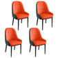 Metal Scandinavian Style Dining Chair Parsons Dining Side Chair for Restaurant Red-Black 4 Piece Set Clearhalo ' kitchen&dining_furn' 'Dining Chairs' 'Dining Tables & Seating' 'dining_chair' 'furn' 'furn_dining_chair' 'Furniture' 'furniture_dining_chair' 'Kitchen & Dining Furniture' 'kitchen' 3852485