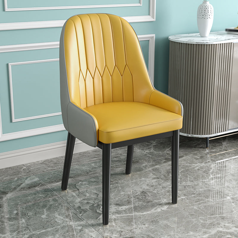 Metal Scandinavian Style Dining Chair Parsons Dining Side Chair for Restaurant Ginger 1 Piece Clearhalo ' kitchen&dining_furn' 'Dining Chairs' 'Dining Tables & Seating' 'dining_chair' 'furn' 'furn_dining_chair' 'Furniture' 'furniture_dining_chair' 'Kitchen & Dining Furniture' 'kitchen' 3852487