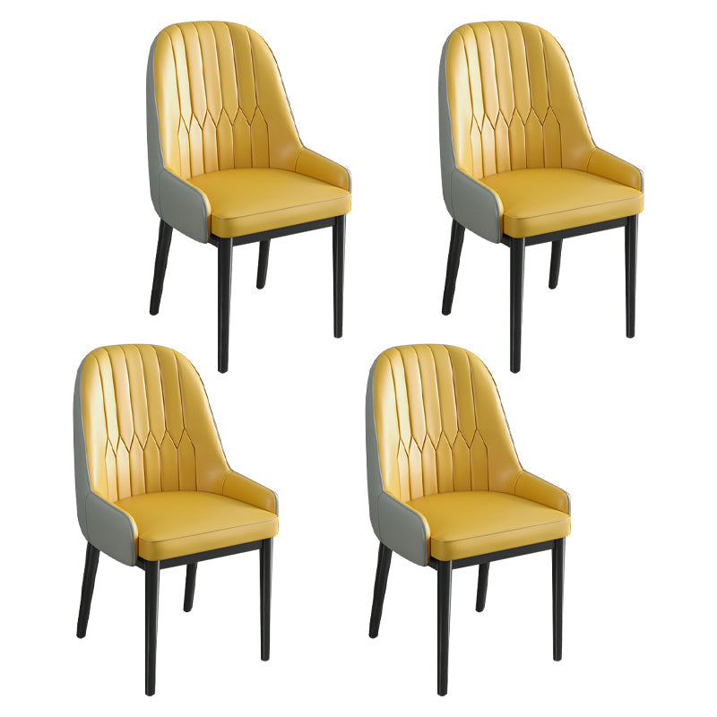 Metal Scandinavian Style Dining Chair Parsons Dining Side Chair for Restaurant Ginger 4 Piece Set Clearhalo ' kitchen&dining_furn' 'Dining Chairs' 'Dining Tables & Seating' 'dining_chair' 'furn' 'furn_dining_chair' 'Furniture' 'furniture_dining_chair' 'Kitchen & Dining Furniture' 'kitchen' 3852492