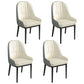 Metal Scandinavian Style Dining Chair Parsons Dining Side Chair for Restaurant Black White 4 Piece Set Clearhalo ' kitchen&dining_furn' 'Dining Chairs' 'Dining Tables & Seating' 'dining_chair' 'furn' 'furn_dining_chair' 'Furniture' 'furniture_dining_chair' 'Kitchen & Dining Furniture' 'kitchen' 3852498
