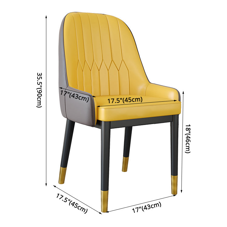 Metal Scandinavian Style Dining Chair Parsons Dining Side Chair for Restaurant Clearhalo ' kitchen&dining_furn' 'Dining Chairs' 'Dining Tables & Seating' 'dining_chair' 'furn' 'furn_dining_chair' 'Furniture' 'furniture_dining_chair' 'Kitchen & Dining Furniture' 'kitchen' 3852500