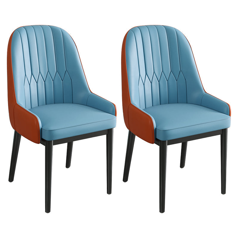 Metal Scandinavian Style Dining Chair Parsons Dining Side Chair for Restaurant Sky Blue 2 Piece Set Clearhalo ' kitchen&dining_furn' 'Dining Chairs' 'Dining Tables & Seating' 'dining_chair' 'furn' 'furn_dining_chair' 'Furniture' 'furniture_dining_chair' 'Kitchen & Dining Furniture' 'kitchen' 3852510