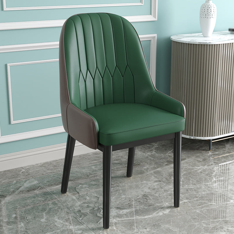Metal Scandinavian Style Dining Chair Parsons Dining Side Chair for Restaurant Green 1 Piece Clearhalo ' kitchen&dining_furn' 'Dining Chairs' 'Dining Tables & Seating' 'dining_chair' 'furn' 'furn_dining_chair' 'Furniture' 'furniture_dining_chair' 'Kitchen & Dining Furniture' 'kitchen' 3852512