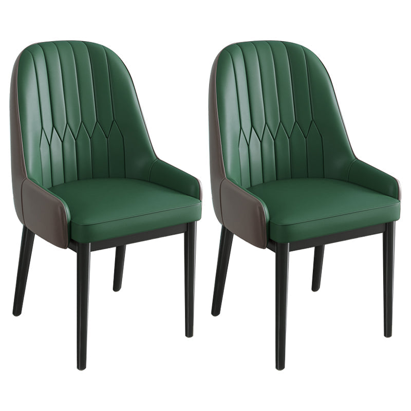 Metal Scandinavian Style Dining Chair Parsons Dining Side Chair for Restaurant Green 2 Piece Set Clearhalo ' kitchen&dining_furn' 'Dining Chairs' 'Dining Tables & Seating' 'dining_chair' 'furn' 'furn_dining_chair' 'Furniture' 'furniture_dining_chair' 'Kitchen & Dining Furniture' 'kitchen' 3852513