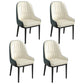 Metal Scandinavian Style Dining Chair Parsons Dining Side Chair for Restaurant White-Black 4 Piece Set Clearhalo ' kitchen&dining_furn' 'Dining Chairs' 'Dining Tables & Seating' 'dining_chair' 'furn' 'furn_dining_chair' 'Furniture' 'furniture_dining_chair' 'Kitchen & Dining Furniture' 'kitchen' 3852517