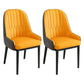 Metal Scandinavian Style Dining Chair Parsons Dining Side Chair for Restaurant Khaki-Orange 2 Piece Set Clearhalo ' kitchen&dining_furn' 'Dining Chairs' 'Dining Tables & Seating' 'dining_chair' 'furn' 'furn_dining_chair' 'Furniture' 'furniture_dining_chair' 'Kitchen & Dining Furniture' 'kitchen' 3852519
