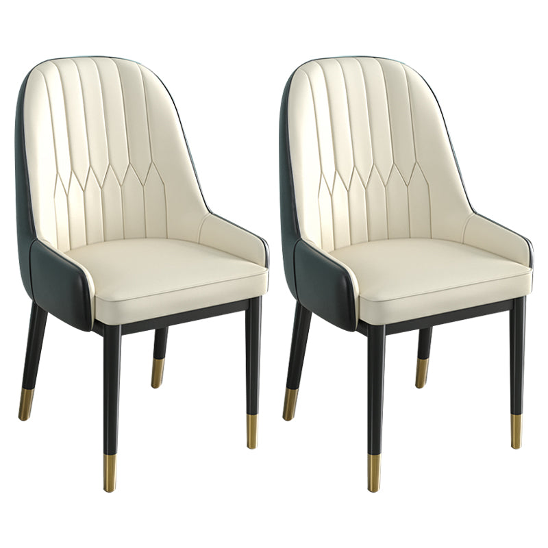 Metal Scandinavian Style Dining Chair Parsons Dining Side Chair for Restaurant Black 2 Piece Set Clearhalo ' kitchen&dining_furn' 'Dining Chairs' 'Dining Tables & Seating' 'dining_chair' 'furn' 'furn_dining_chair' 'Furniture' 'furniture_dining_chair' 'Kitchen & Dining Furniture' 'kitchen' 3852525