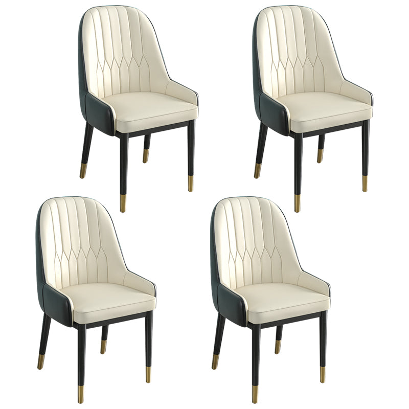 Metal Scandinavian Style Dining Chair Parsons Dining Side Chair for Restaurant Black 4 Piece Set Clearhalo ' kitchen&dining_furn' 'Dining Chairs' 'Dining Tables & Seating' 'dining_chair' 'furn' 'furn_dining_chair' 'Furniture' 'furniture_dining_chair' 'Kitchen & Dining Furniture' 'kitchen' 3852526