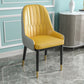 Metal Scandinavian Style Dining Chair Parsons Dining Side Chair for Restaurant Yellow 1 Piece Clearhalo ' kitchen&dining_furn' 'Dining Chairs' 'Dining Tables & Seating' 'dining_chair' 'furn' 'furn_dining_chair' 'Furniture' 'furniture_dining_chair' 'Kitchen & Dining Furniture' 'kitchen' 3852545