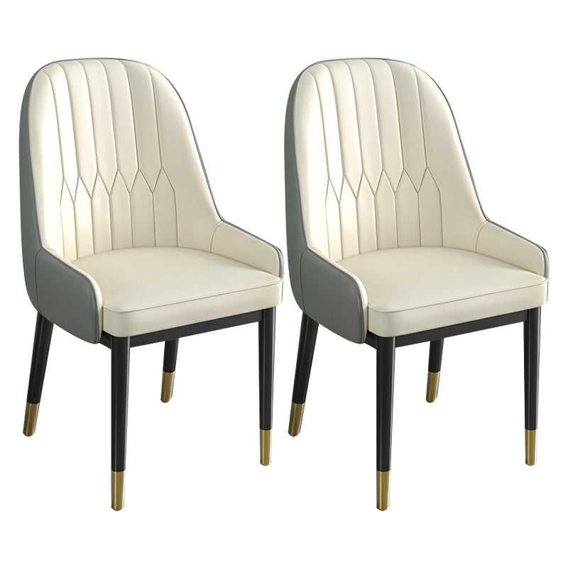 Metal Scandinavian Style Dining Chair Parsons Dining Side Chair for Restaurant Silver 2 Piece Set Clearhalo ' kitchen&dining_furn' 'Dining Chairs' 'Dining Tables & Seating' 'dining_chair' 'furn' 'furn_dining_chair' 'Furniture' 'furniture_dining_chair' 'Kitchen & Dining Furniture' 'kitchen' 3852552