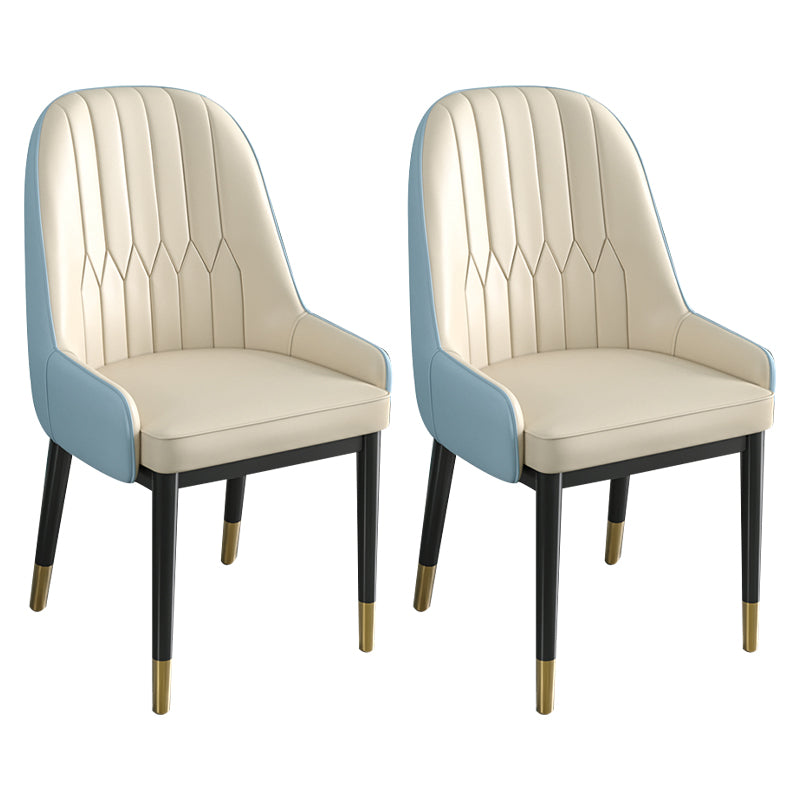 Metal Scandinavian Style Dining Chair Parsons Dining Side Chair for Restaurant White 2 Piece Set Clearhalo ' kitchen&dining_furn' 'Dining Chairs' 'Dining Tables & Seating' 'dining_chair' 'furn' 'furn_dining_chair' 'Furniture' 'furniture_dining_chair' 'Kitchen & Dining Furniture' 'kitchen' 3852555