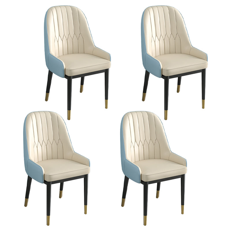 Metal Scandinavian Style Dining Chair Parsons Dining Side Chair for Restaurant White 4 Piece Set Clearhalo ' kitchen&dining_furn' 'Dining Chairs' 'Dining Tables & Seating' 'dining_chair' 'furn' 'furn_dining_chair' 'Furniture' 'furniture_dining_chair' 'Kitchen & Dining Furniture' 'kitchen' 3852556