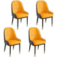 Metal Scandinavian Style Dining Chair Parsons Dining Side Chair for Restaurant Orange-Red 4 Piece Set Clearhalo ' kitchen&dining_furn' 'Dining Chairs' 'Dining Tables & Seating' 'dining_chair' 'furn' 'furn_dining_chair' 'Furniture' 'furniture_dining_chair' 'Kitchen & Dining Furniture' 'kitchen' 3852559