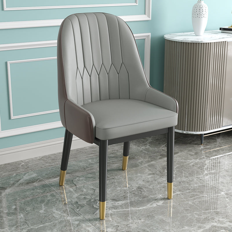 Metal Scandinavian Style Dining Chair Parsons Dining Side Chair for Restaurant Camel 1 Piece Clearhalo ' kitchen&dining_furn' 'Dining Chairs' 'Dining Tables & Seating' 'dining_chair' 'furn' 'furn_dining_chair' 'Furniture' 'furniture_dining_chair' 'Kitchen & Dining Furniture' 'kitchen' 3852560