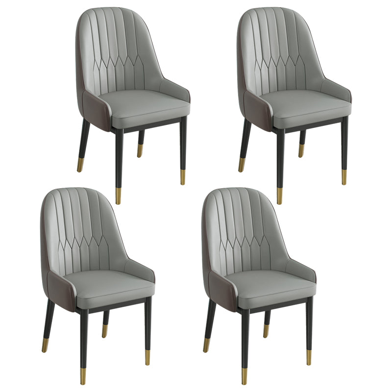 Metal Scandinavian Style Dining Chair Parsons Dining Side Chair for Restaurant Camel 4 Piece Set Clearhalo ' kitchen&dining_furn' 'Dining Chairs' 'Dining Tables & Seating' 'dining_chair' 'furn' 'furn_dining_chair' 'Furniture' 'furniture_dining_chair' 'Kitchen & Dining Furniture' 'kitchen' 3852562
