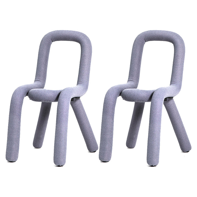 Velvet Designer Style Living Room Side Chair Matte Finish Open Back Dining Chair Dark Gray 2 Piece Set Clearhalo ' kitchen&dining_furn' 'Dining Chairs' 'Dining Tables & Seating' 'dining_chair' 'furn' 'furn_dining_chair' 'Furniture' 'furniture_dining_chair' 'Kitchen & Dining Furniture' 'kitchen' 3852575